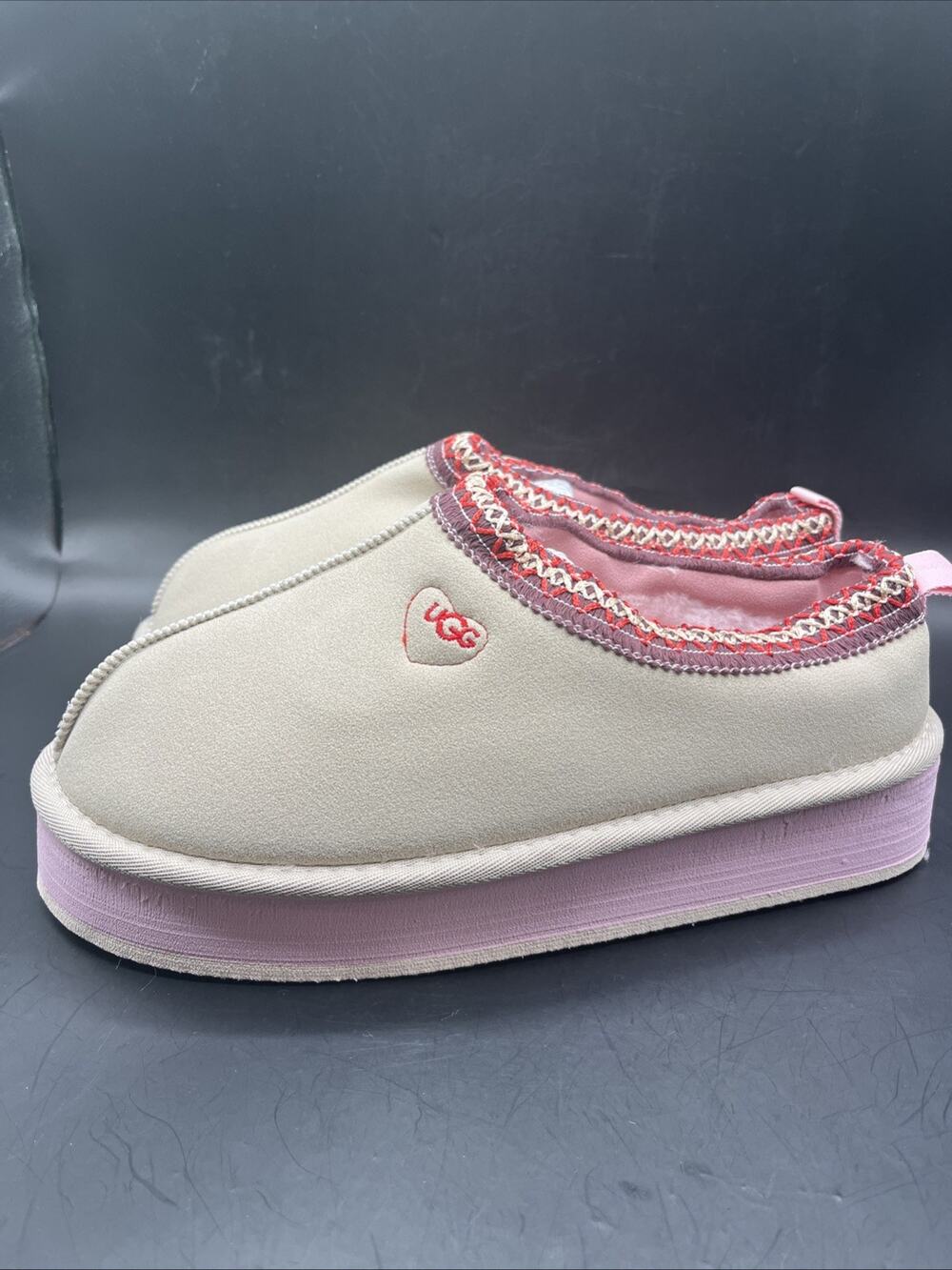 Women's UGG Tazz Love 26 Slipper UGGs | Sz 41 | Sea Salt Rosetta | 1181650-SLTR